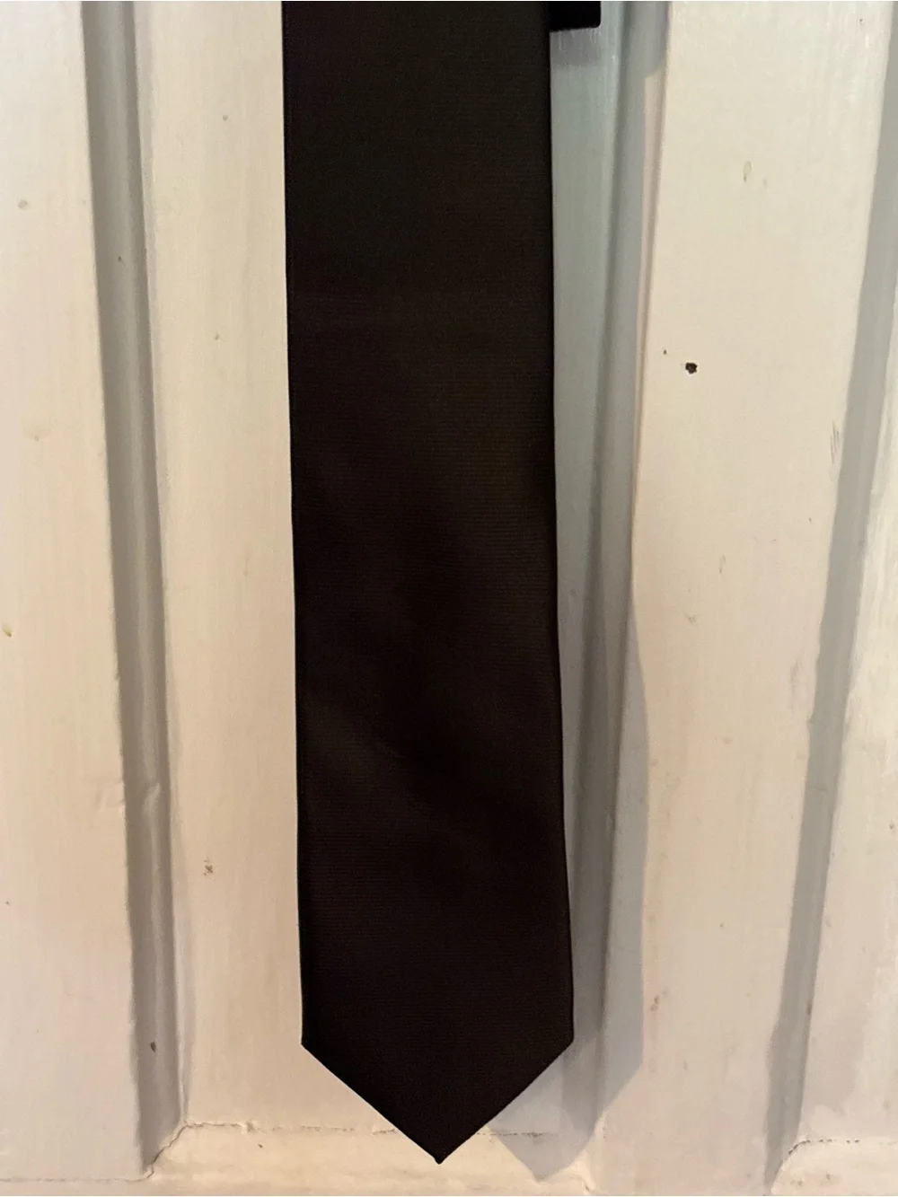 Geoffrey Beene Black Men's Ribbed Silk Tie